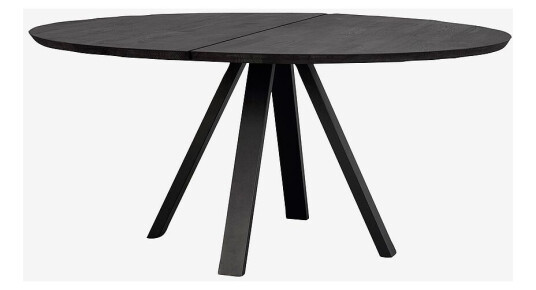 Rowico HomeSpisebord Carradale diameter 150 cmSvartSpisebordFra Homeroom