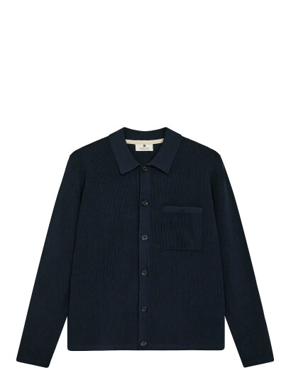 Anerkjendt Aksvend Needle Rib Knit Cardigan - Navy - XXL Anerkjendt Aksvend Needle Rib Knit Cardigan - Navy - XXL