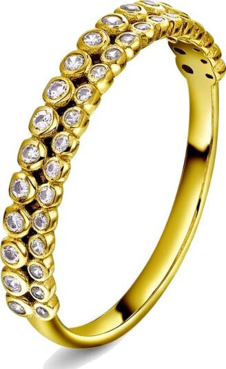 Pan Jewelry Aura ring i 925 forgylt sølv  størrelse Aura ring i sølv  Str. 50