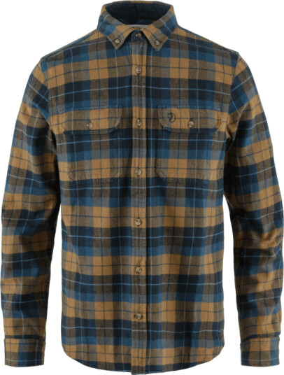 Fjellreven Men's Singi Heavy Flannel Shirt M , Dark Navy/Buckwheat Brown Fjellreven Men's Singi Heavy Flannel Shirt M , Dark Navy/Buckwheat Brown