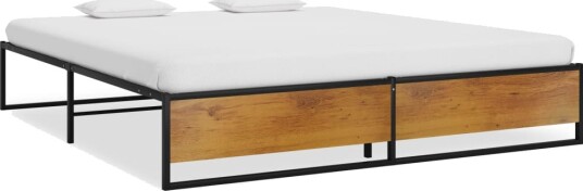  Sengeramme svart metall 180x200 cm