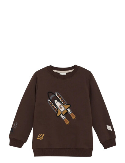 Minymo Sweatshirt Ls Aop Brown 98