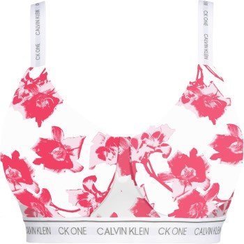 Calvin Klein BH One Cotton Lightly Lined Bralette Hvit M?nster XX-Large Dame