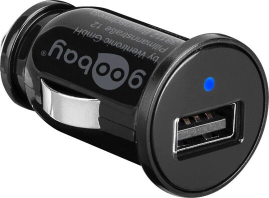 Goobay USB-billader 1A Svart - Kompakt 5W Mobiltelefon Lader Goobay USB-billader 1A Svart - Kompakt 5W Mobiltelefon Lader