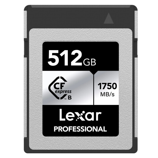 Lexar CFexpress Pro Silver 512GB Type B. R1750/W1300 MB/s Lexar CFexpress Pro Silver 512GB Type B. R1750/W1300 MB/s