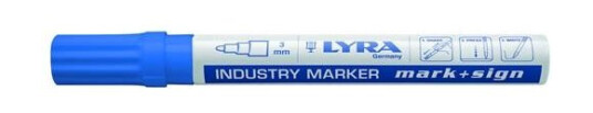 Lyra Industri Marker Med Kugle Blå - (10 Stk.)