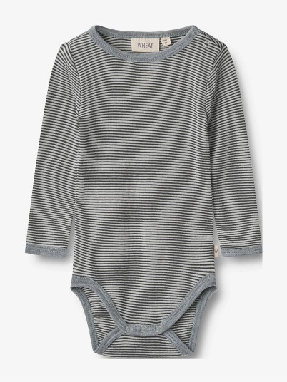 Wheat Wool Body Long Sleeve Lucca Blå 68 Wheat Wool Body Long Sleeve Lucca Blå 68
