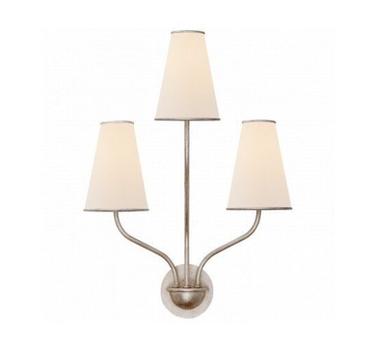 Montreuil Small Wall Sconce Burnished Silver Leaf Montreuil Small Wall Sconce Burnished Silver Leaf