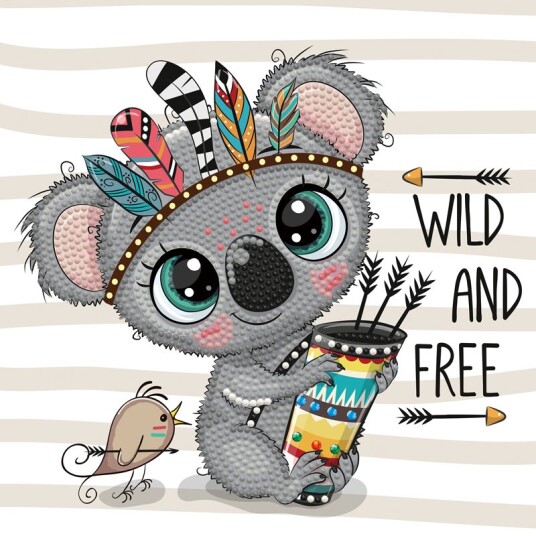 Diamond Dotz Diamantmalingsett 1146 Dotz Wild & Free Koala