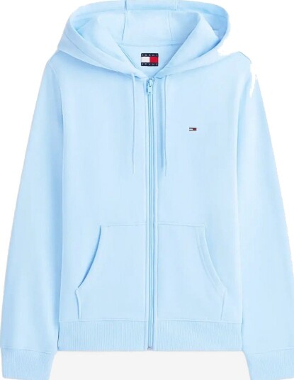 Tommy Jeans Tjw Reg S Flag Zip Thru - LIGHT POWDERY BLUE - XS