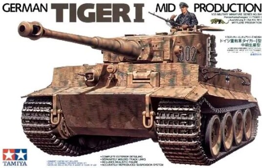 German Tiger I Mid Production Tamiya 1:35 Byggesett German Tiger I Mid Production Tamiya 1:35 Byggesett