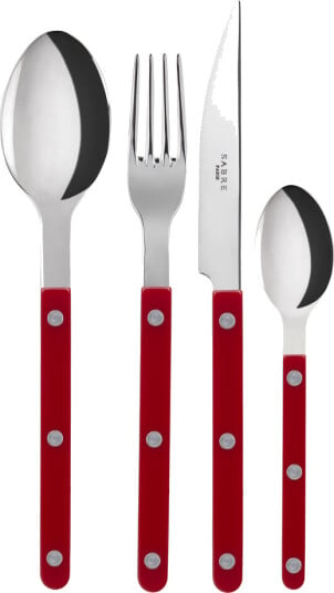 SABRE Paris Bistrot bestikk shiny 24 deler Burgundy