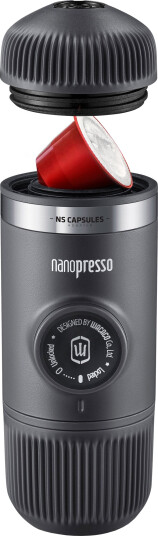 Wacaco Nanopresso Espressobrygger Grå + Nespresso Adapter