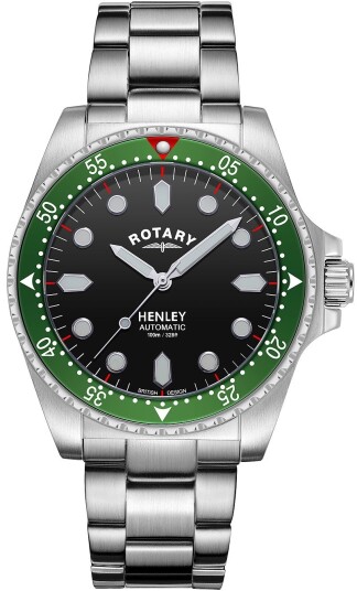 Rotary Herreklokke GB05136/71 Henley Sort/Stål Ø42 mm Rotary Herreklokke GB05136/71 Henley Sort/Stål Ø42 mm