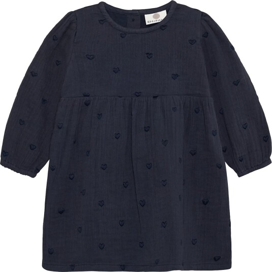 En Fant Dress Ls Woven Navy 56