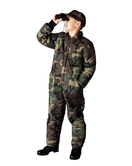 Rothco Flightsuit Flygerdrakt for barn Woodland Grønn, Brun