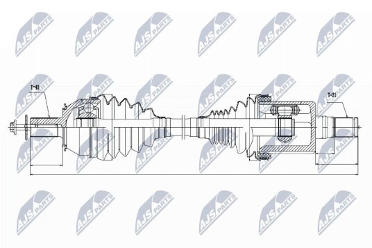 Nty Drivaksel NTY NPW VV 027 Nty Drivaksel NTY NPW VV 027