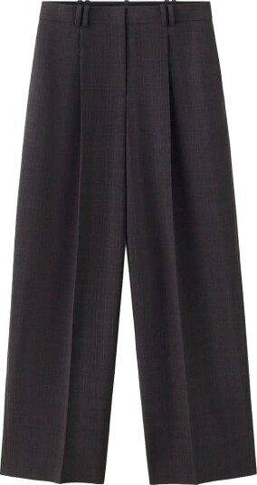 Mango Check Suit Trousers BROWN 38