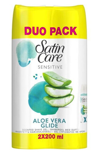 Venus Accessories Satin Care Shaving Gel Aloe Vera 2x200 ml Venus Accessories Satin Care Shaving Gel Aloe Vera 2x200 ml