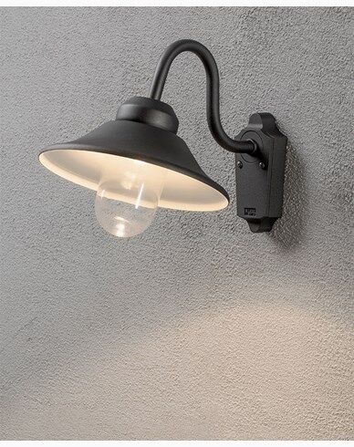 Konstsmide Vega vegglampe 8W dimbar LED svart. 564-750 Konstsmide Vega vegglampe 8W dimbar LED svart. 564-750