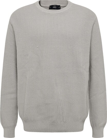 Mango 100% Cotton Mid Weight Knit Jumper NATURAL WHITE XXL