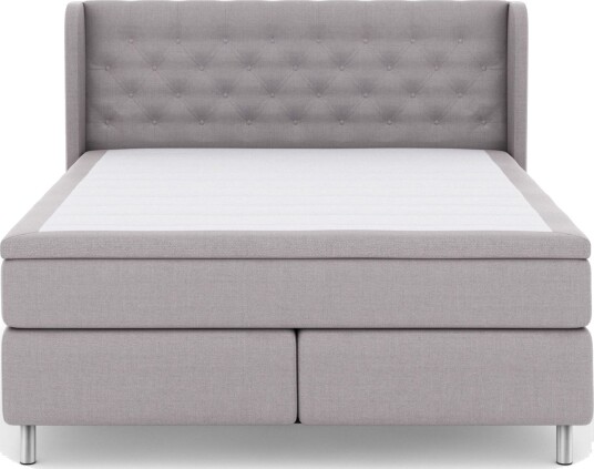 Select No 5 Komplett Sengepakke 180x200 Fast WatergeLysegrå/Metallben