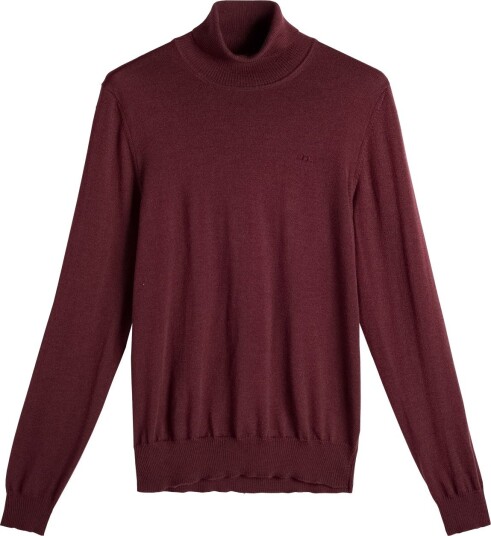 J. Lindeberg Kaden Merino Turtle Neck   Burgundy   L