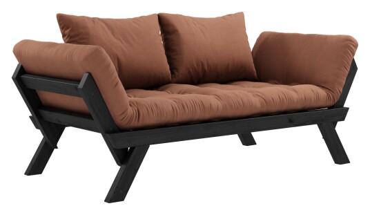Karup Design Bebop Sovesofa, Sort lakkert - Furutre/Ler brunt Unoliving