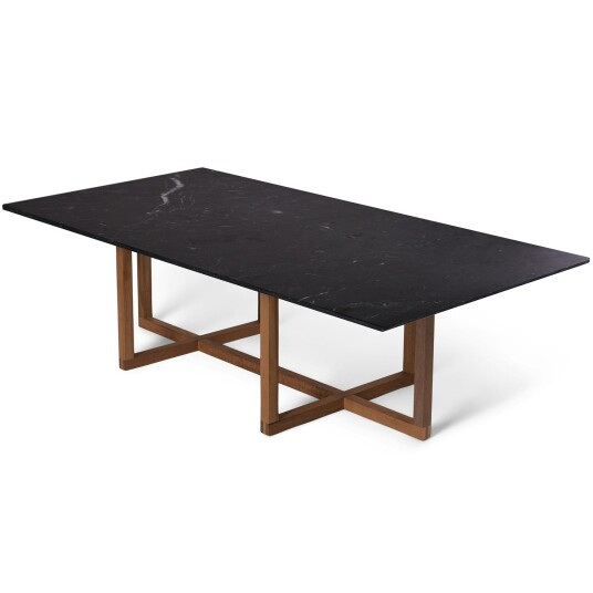 Ox Denmarq Big Ninety 140x70 Smoked Oak H40 Marble White Salongbord Svart