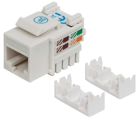 Intellinet 210355, Flat, Hvit, Rj-45, Hunkjønn, 22/26, Cat5e