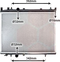 VAN WEZEL 40002263 Radiator, motorkjøling