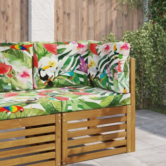 vidaXL Ute sofa pute 3 pcs fargerik Polyester