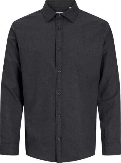 Jack & Jones Jjefield Melange Shirt Ls Sn Black XL