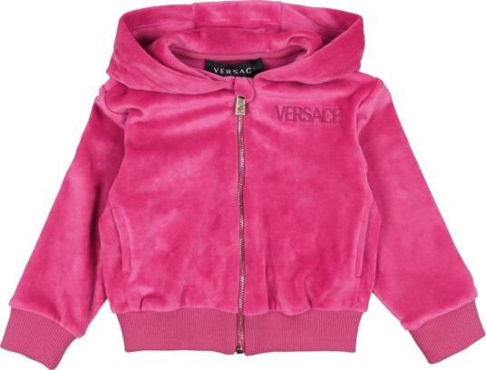 Versace Cardigan Velur Fuchsia m. Logo Versace 24 md Cardigan Rosa Versace Cardigan Velur Fuchsia m. Logo Versace 24 md Cardigan Rosa