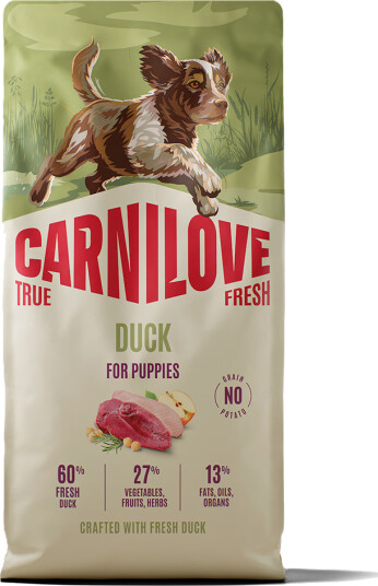 Carnilove True Fresh Hundefôr med And for Valper 12 kg