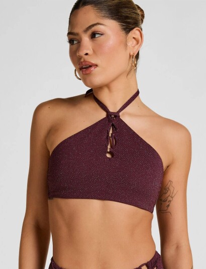 Hunkemöller Panama Crop Top Burgundy XL