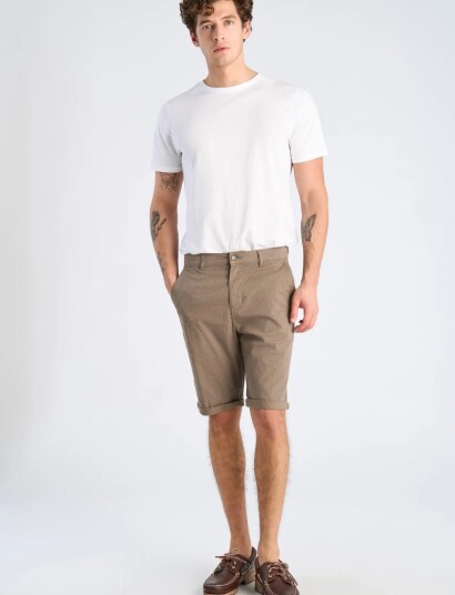 Lindbergh Superflex Aop Chino Shorts Khaki green XXL