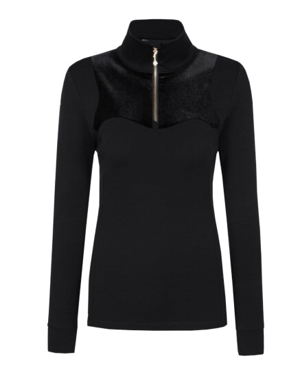 WoolLand Sirdal Top Dame Pure Black S