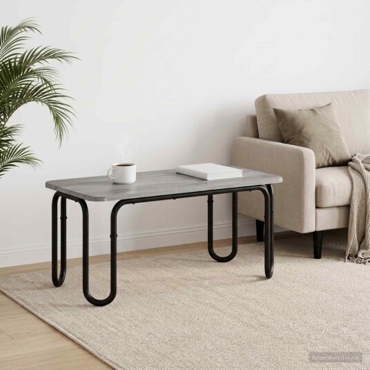 vidaXL Kaffebord Grå Sonoma 79,5 x 40 x 36 cm Konstruert tre