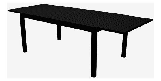 Venture HomeSpisebord Malaga 100x160 240 cmSvartSpisebordFra Homeroom