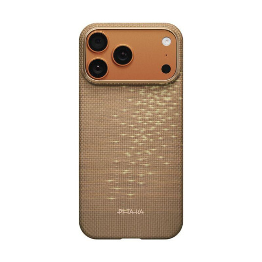 Pitaka Ultra Slim Mobildeksel til iPhone 17 Pro - MagSafe Kompatibel - Golden Glint