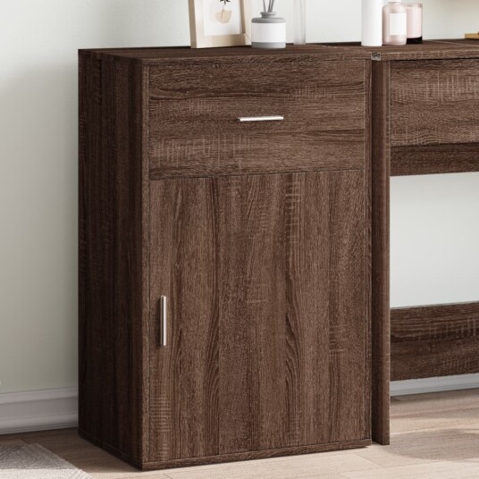 Oppbevaringsskap brun eik 56,5x39x90 cm konstruert tre Oppbevaringsskap brun eik 56,5x39x90 cm konstruert tre