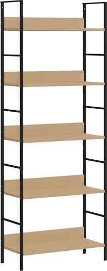 vidaXL Bokhylle 5 lag eik 60x27,6x158,5 cm konstruert tre
