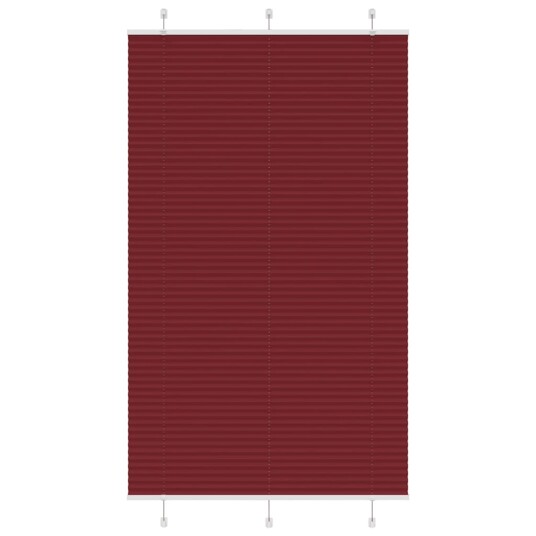 Plisségardin Bordeaux Rød 120x200 cm Stoffbredde 119,4