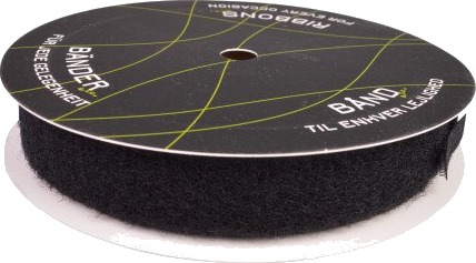 Balsløw Hunn/Loop Borrelås 20mm 02 Sort 5m