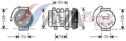 AVA COOLING SYSTEMS PRK029 AC-kompressor