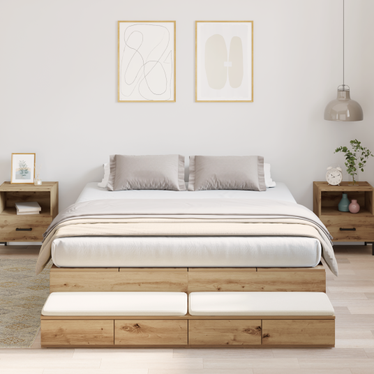 Oppbevarings Sengramme Artisan Eik 140x190 cm