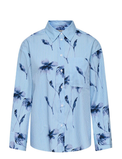 ONLY Onlnano Life Ls Shirt Wvn   Blue   S