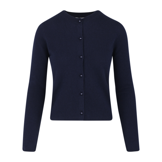 Candi Cardigan Navy L Short merino wool cardigan