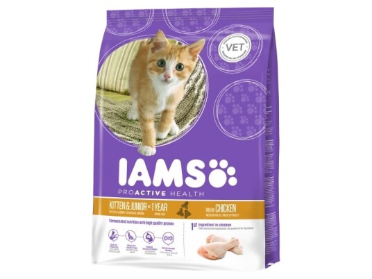 Iams Cat Vitality Kitten & Junior Chicken 10 kg